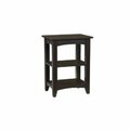 Deluxdesigns Shaker Cottage 2 Shelf End Table - Chocolate - 20in. x 15in. x 27in. DE3328527